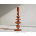 Home Decoration Brown colored pillar candle holders